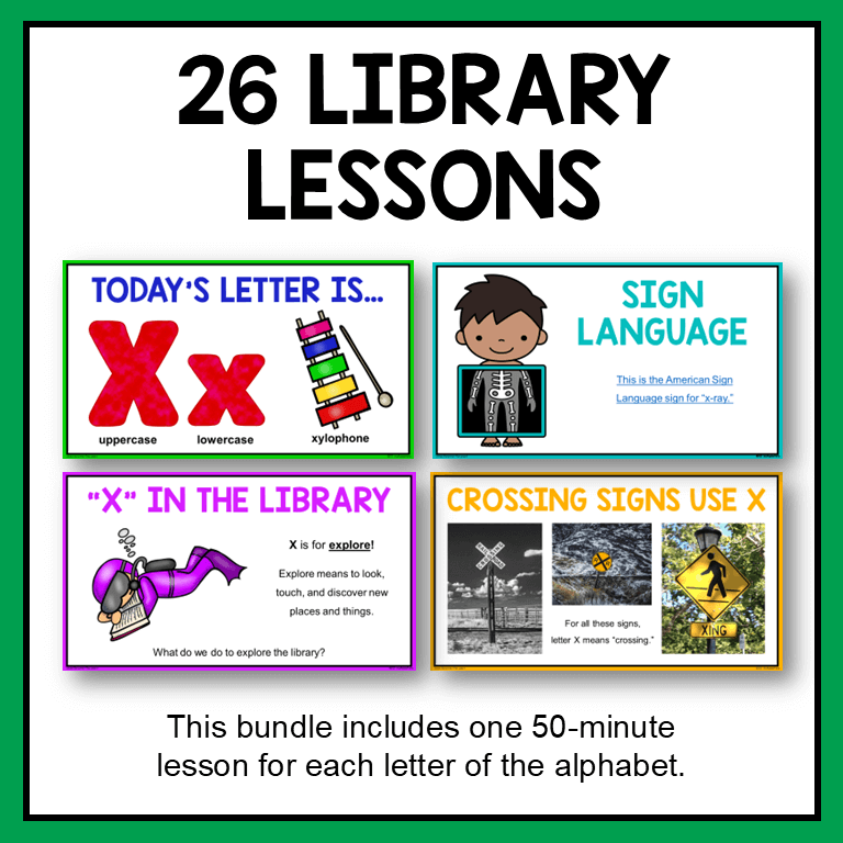 This Alphabet Storytime Bundle includes 26 lessons, one for each letter of the alphabet.