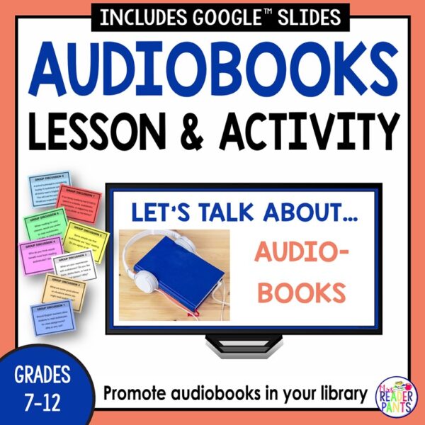 This Audiobooks Lesson makes a great middle school library lesson before long school breaks. Discusses the benefits of audiobooks and where students can find them.