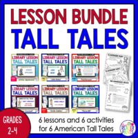 This is a bundle of American tall tales lessons for Grades 2-4. Includes six tall tales: Paul Bunyan, John Henry, Davy Crockett, Annie Oakley, Pecos Bill, and Johnny Appleseed.