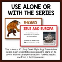Greek Mythology Presentation Theseus and the Minotaur for Grades 4-7