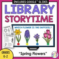 This Spring Flowers Elementary Library Lesson is perfect for Grades K-2. Includes activity, printable list of recommended reads, and an editable lesson plan.