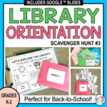 This Library Orientation Scavenger Hunt activity is for Grades K-2. It is compatible with Google Apps.