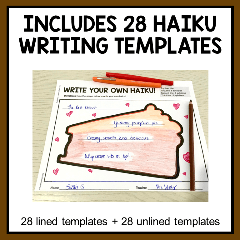 This set of Thanksgiving Haiku Writing Templates includes 28 writing templates.
