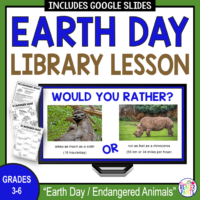 This Earth Day Library Lesson is for Grades 3-6. It includes two parts and can easily be split into two class periods.