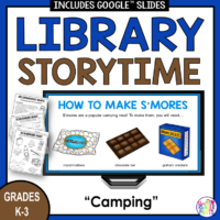 This Summer Camping Library Storytime celebrates summer, particularly summer camping! Perfect for K-3 school librarians.