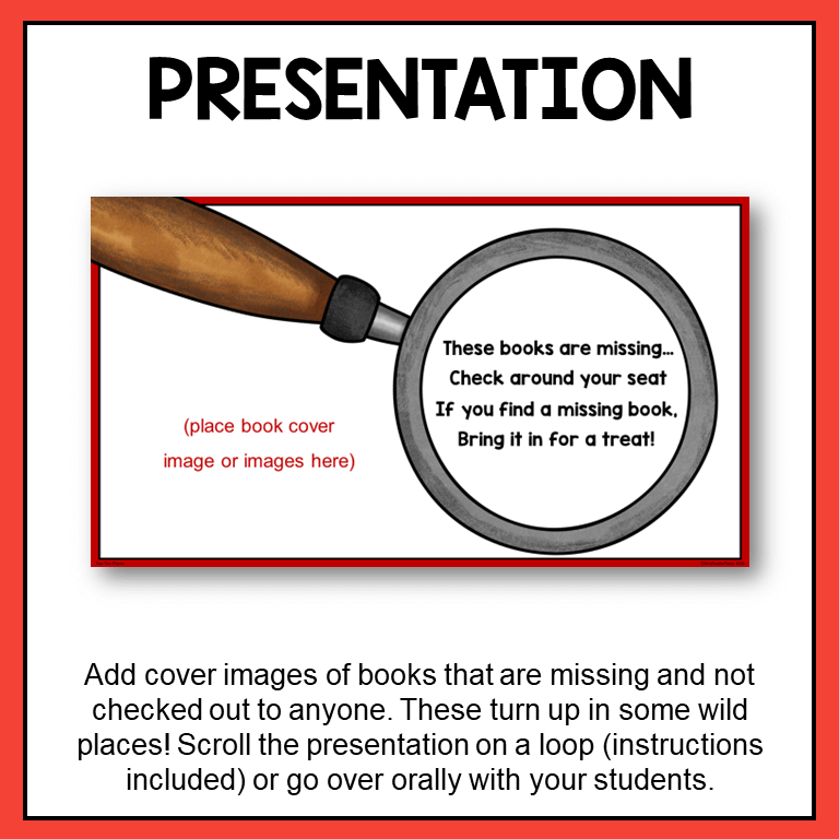 This Library Book Return Incentive for the end of the year includes an editable, 14-slide presentation.