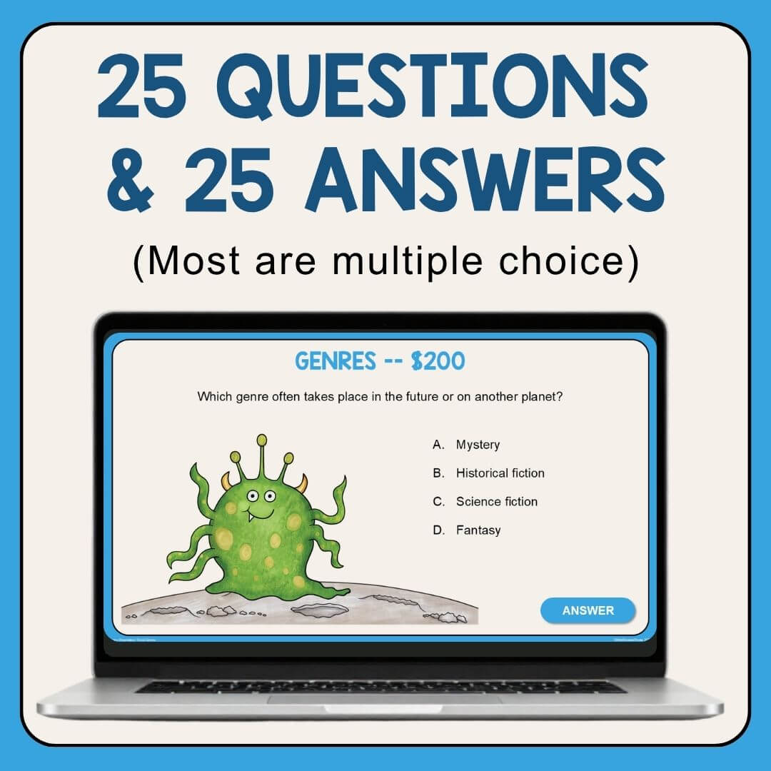 This Library Orientation Trivia Game is perfect for back to school in the elementary library. Recommended for Grades 3-6. Play in PowerPoint or Google Slides.