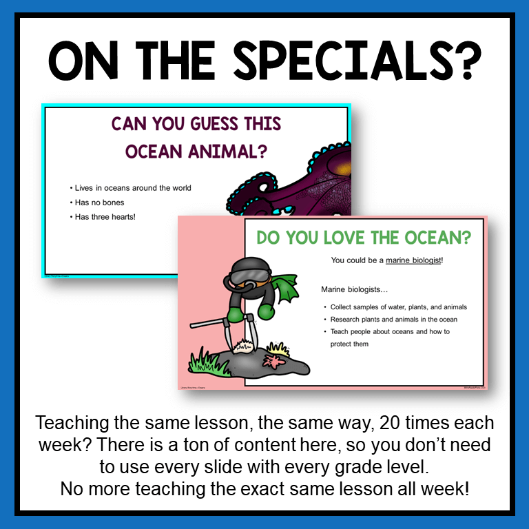 This Oceans Storytime is perfect for librarians on the Specials rotation.