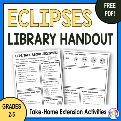 This is a free Eclipse Library Handout. It can be used alone or with an eclipse lesson or storytime.