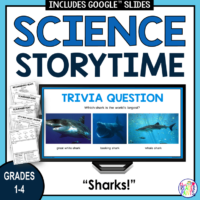 This Shark Storytime is for Grades 1-4. It was created for elementary libraries, but it can also work well in the classroom.