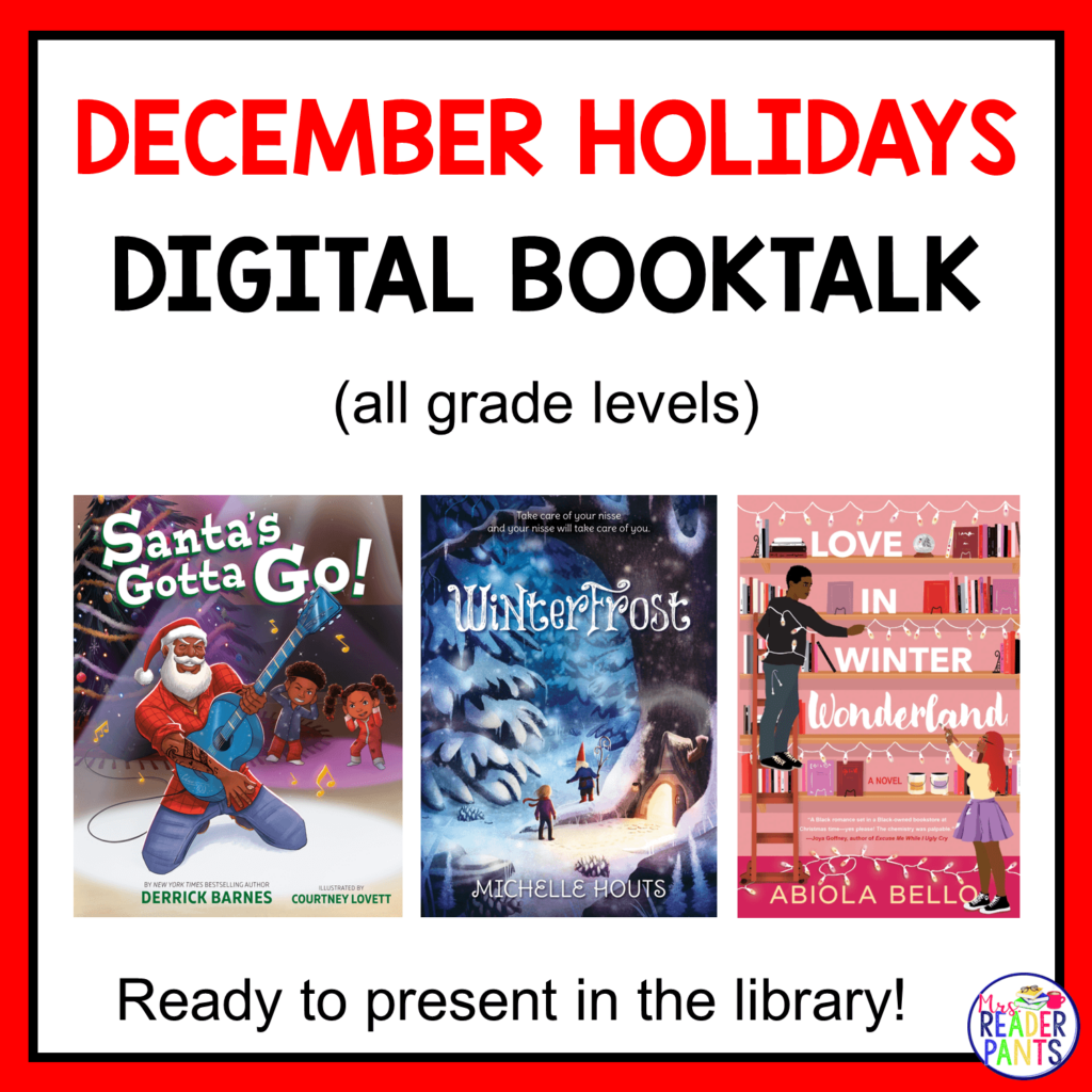 This is a Digital Booktalk featuring books about December Holidays. It includes books for all grade levels.