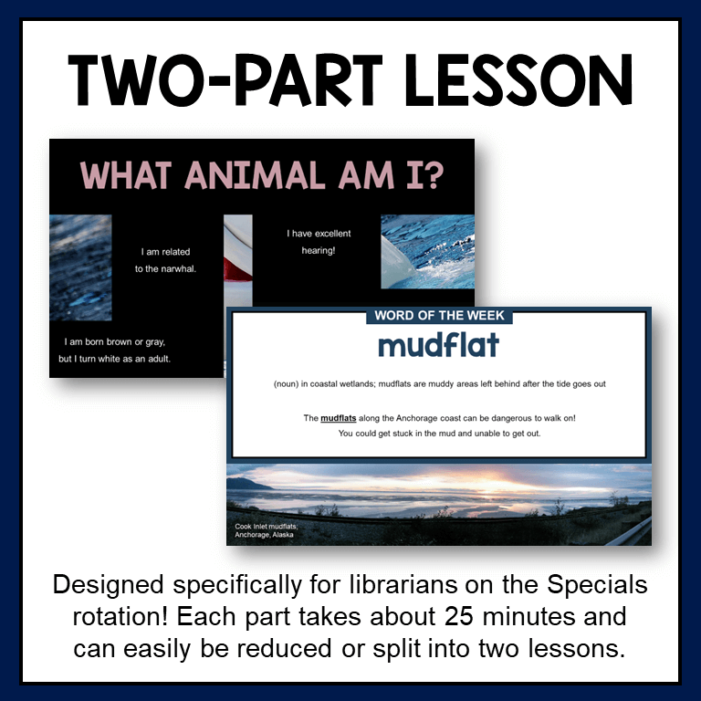 This is an Alaska Library Lesson for Grades 2-5. It includes a differentiated scavenger hunt activity, answer key, and standards-aligned lesson plan.