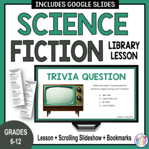 This Science Fiction Genre Library Lesson is for middle school library and high school library.