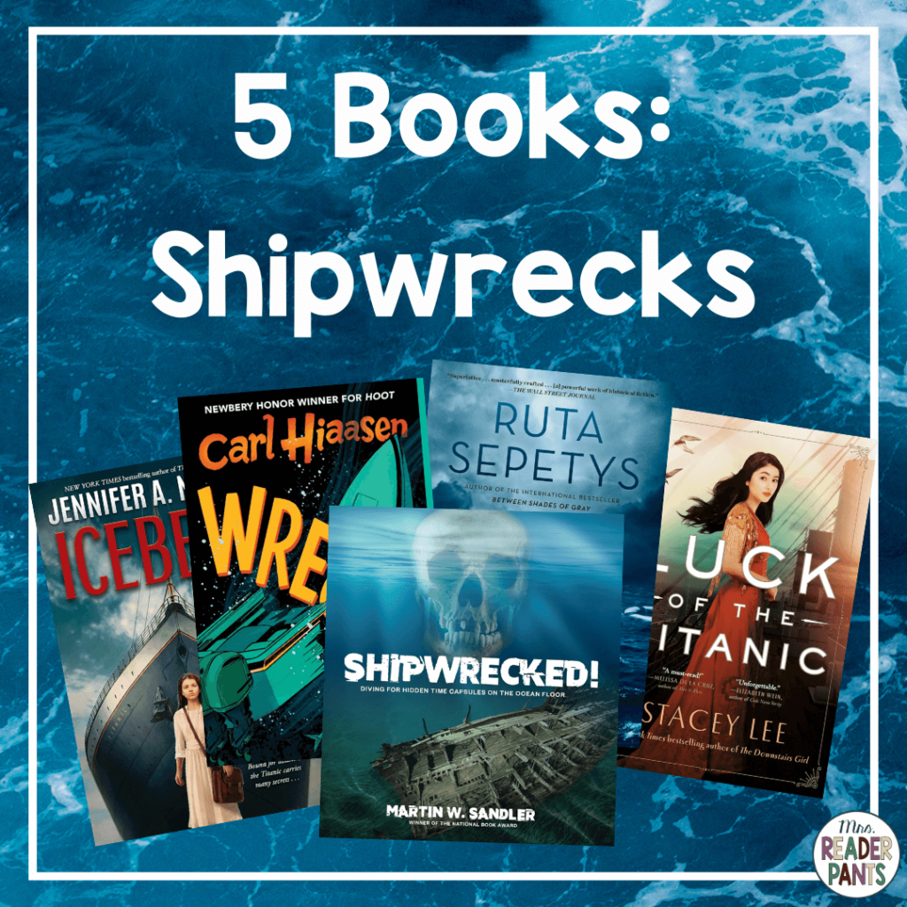 These are 5 Books about shipwrecks. Includes a free downloadable library display poster.