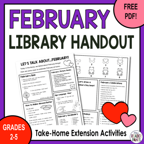 This is the February Library Handout Freebie.
