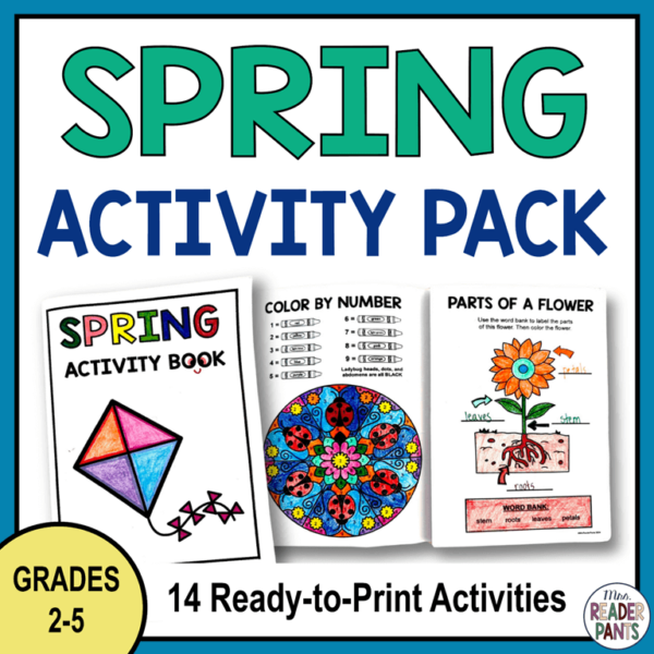 This 14-page Spring Activities Booklet is for Grades 2-5. Great for early-finishers!