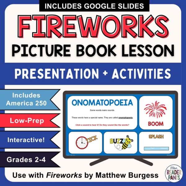 This Picture Book Lesson accompanies Fireworks by Matthew Burgess (2025) or "Firework Poem" by Enid Blyton (1933).