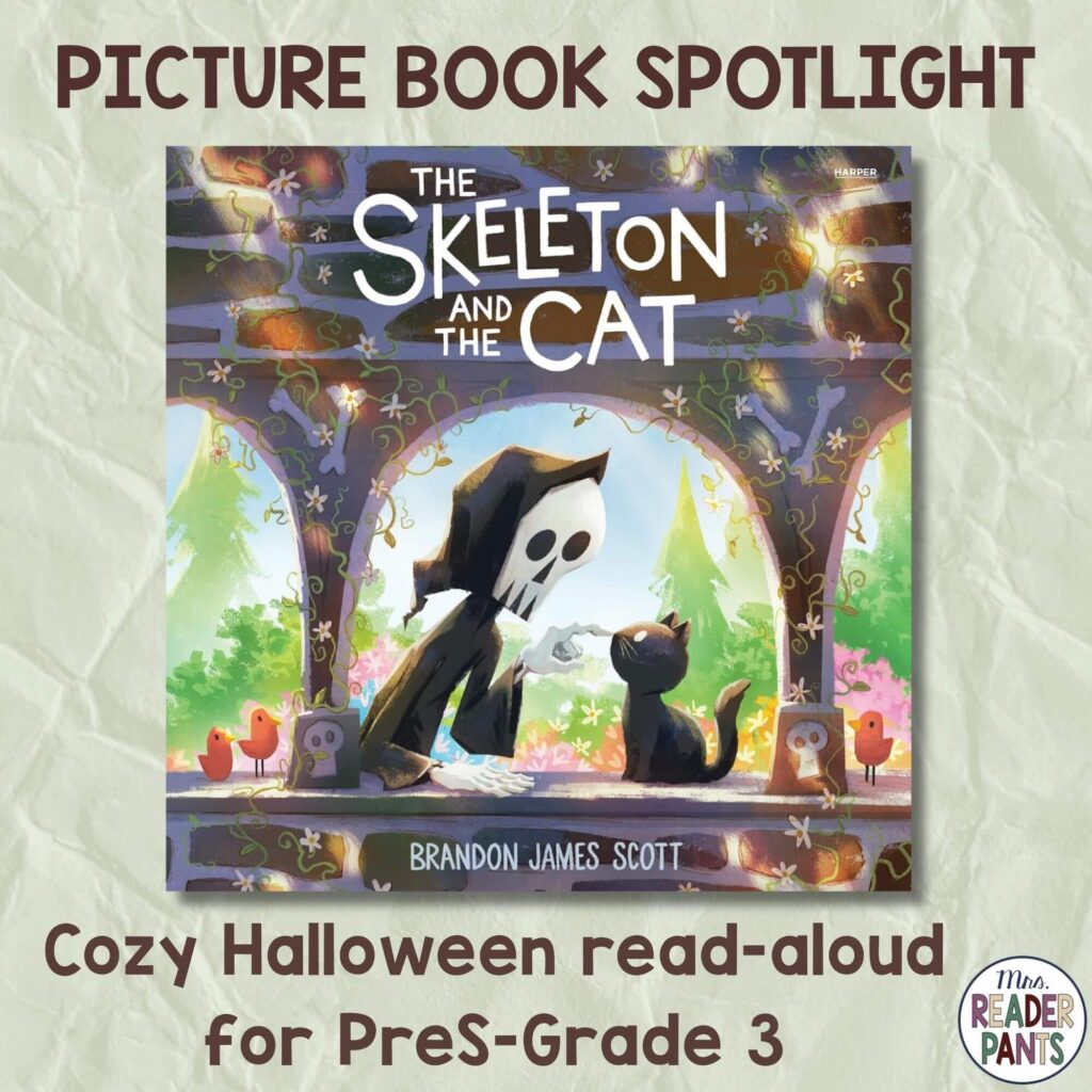 The Skeleton and the Cat is a cozy Halloween