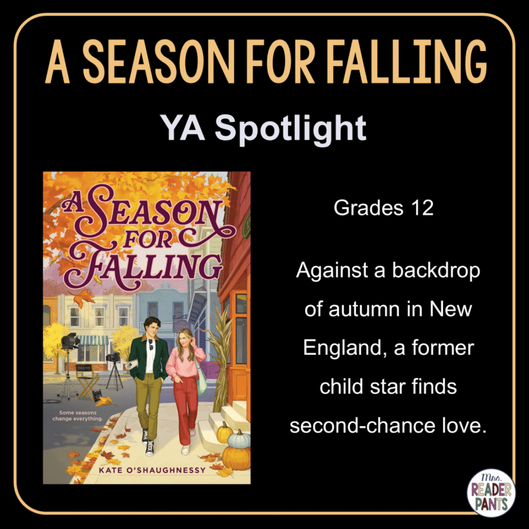 A Season for Falling by Kate O'Shaughnessy is recommended for Grades 8-12. Against a backdrop of autumn in New England, a former child star finds second-chance love.
