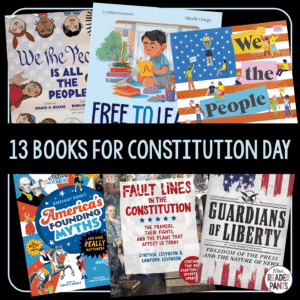 Need books for Constitution Day? This is a list of 13 books for K-12 to read and display in the library for Constitution Day.