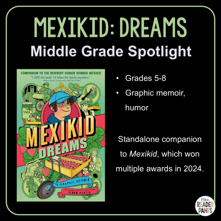 Mexikid Dreams by Pedro Martin is the stand-alone companion to Mexikid (2023). Recommended for Grades 5-8.