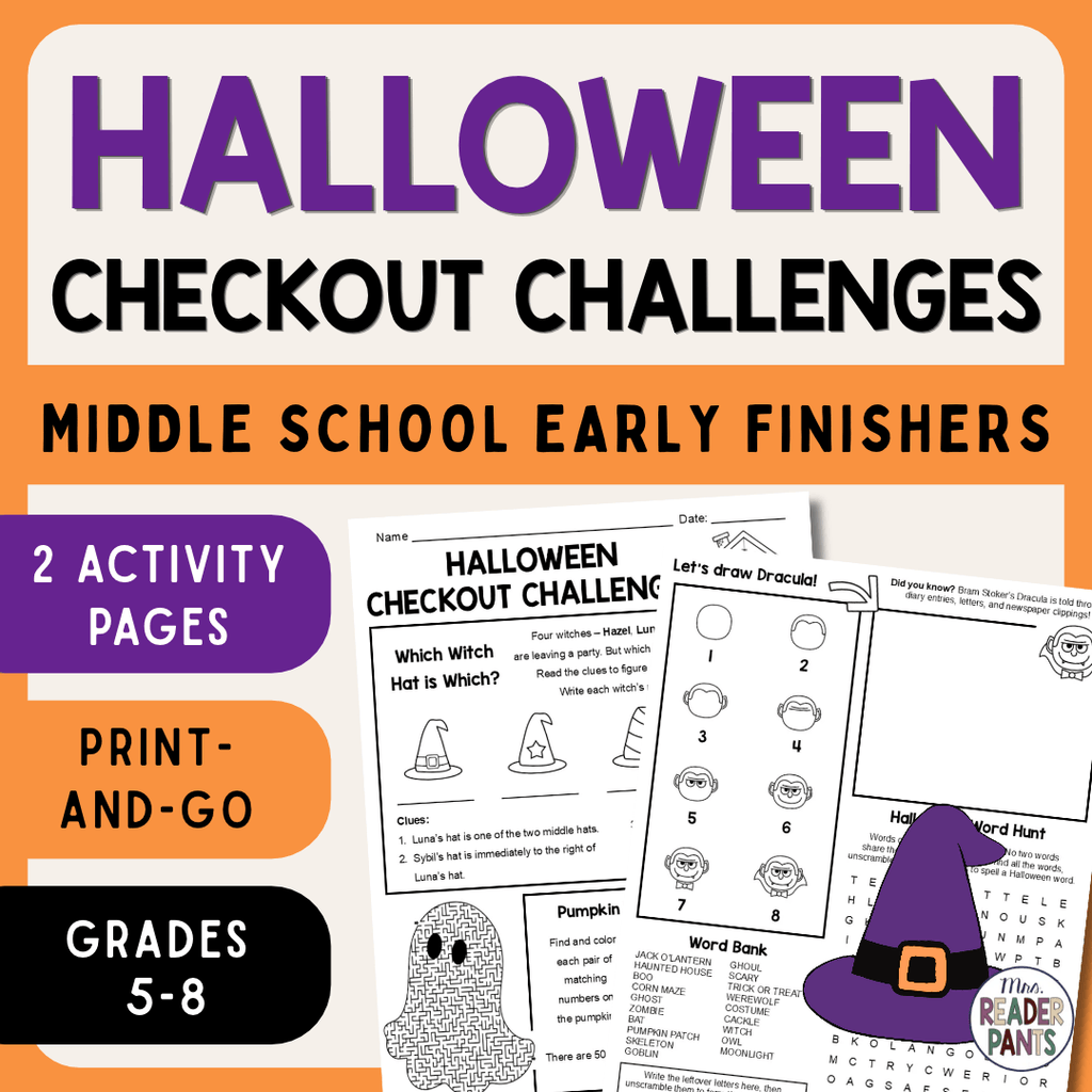 These Halloween Checkout Challenges are FREE to my email list! Join today to get them in your inbox today!