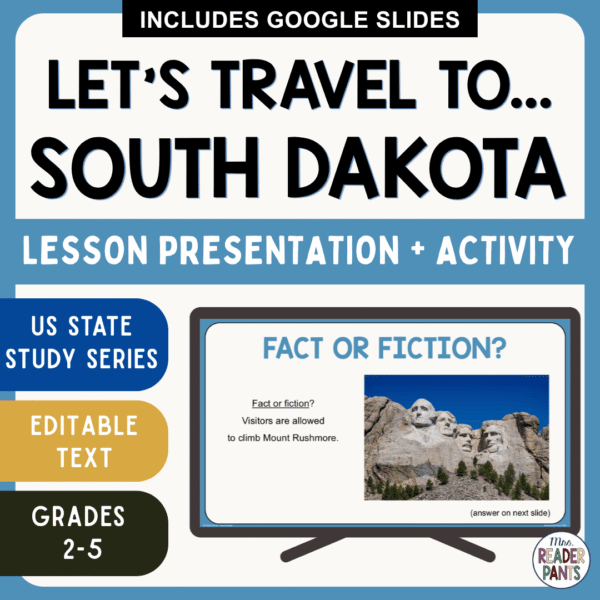This South Dakota Library Lesson includes a presentation and two scavenger hunt activities for Grades 2-5.